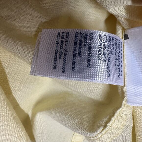 Tommy Hilfiger Academy Poplin Yellow Button Down Dress Men’s 2XL Preppy Prep - Picture 9 of 11